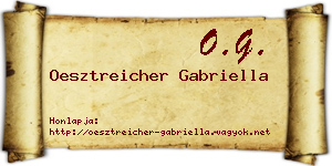 Oesztreicher Gabriella névjegykártya